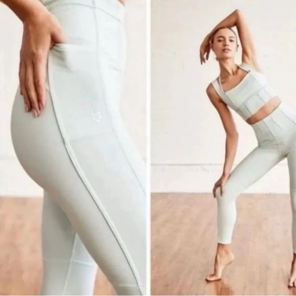 Free People FP Movement Keep It Up High Rise Leggings Wasehd Aqua Size Small